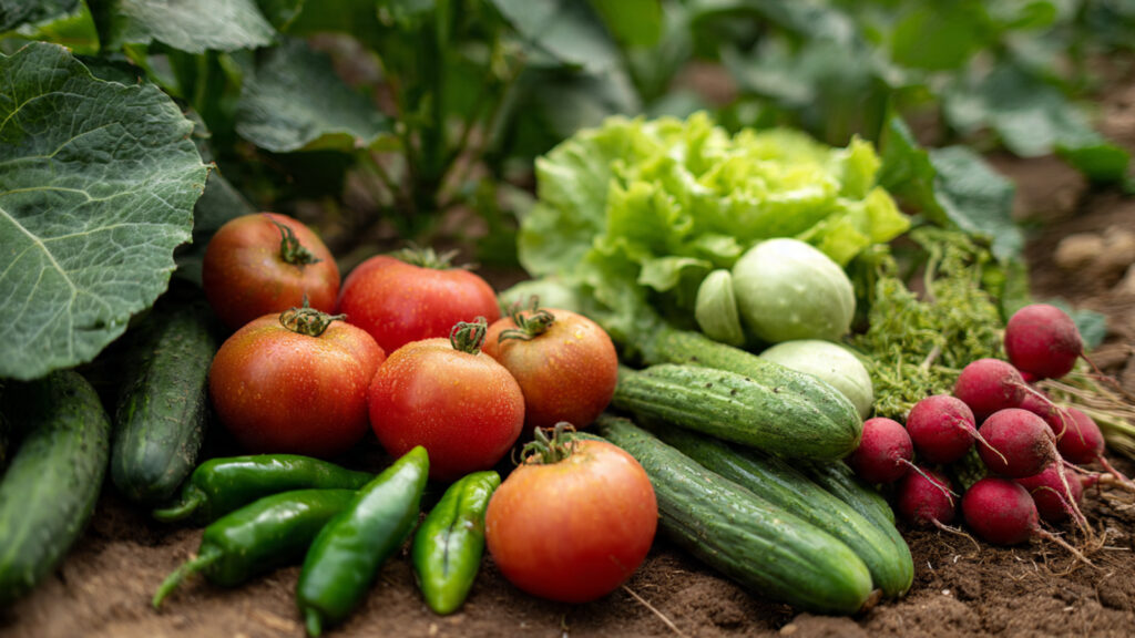 variety of beginner friendly vegetables including 